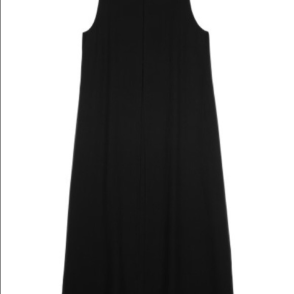 Eileen Fisher Black Midi Tank Slip Dress Overlay - Picture 3 of 8